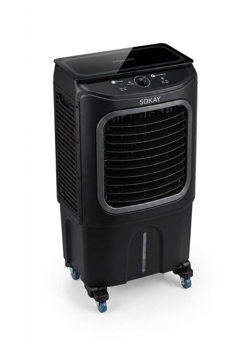 Sokay 80L Air Cooler Black ACS-80 – Powerful Cooling, Large Water Tank, 3 Speed Settings, Energy Efficient Portable Air Cooler - Image 2