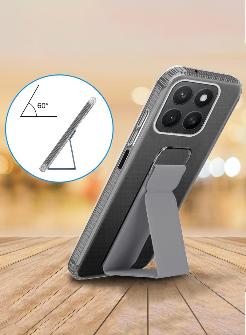 Wtech Honor X8c 4G 2025 TPU Hand Grip Air Pillow Case Cover - Clear/Grey - Image 2