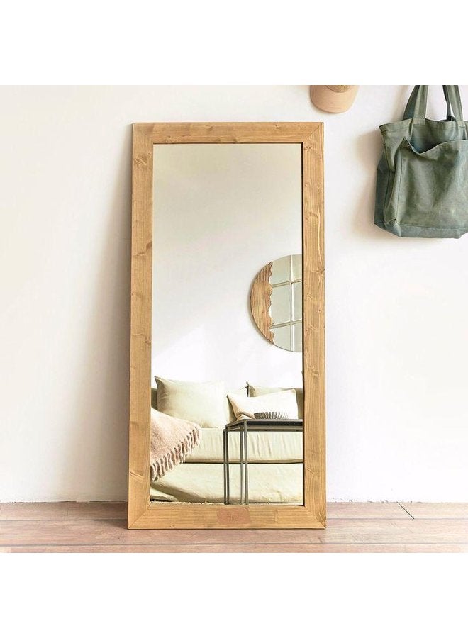 Art Wood Stand Mirrors Light Beige  3X175X73 Cm 