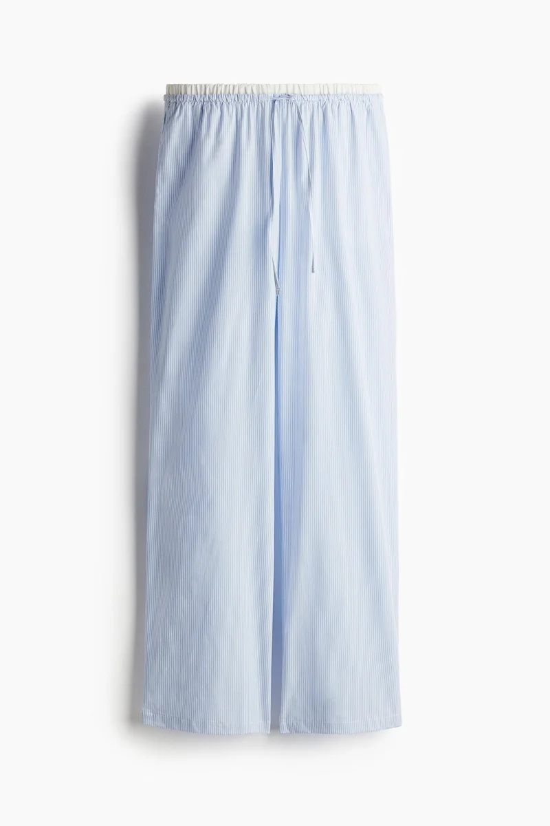 اتش اند ام Double-waistband poplin pyjama bottoms