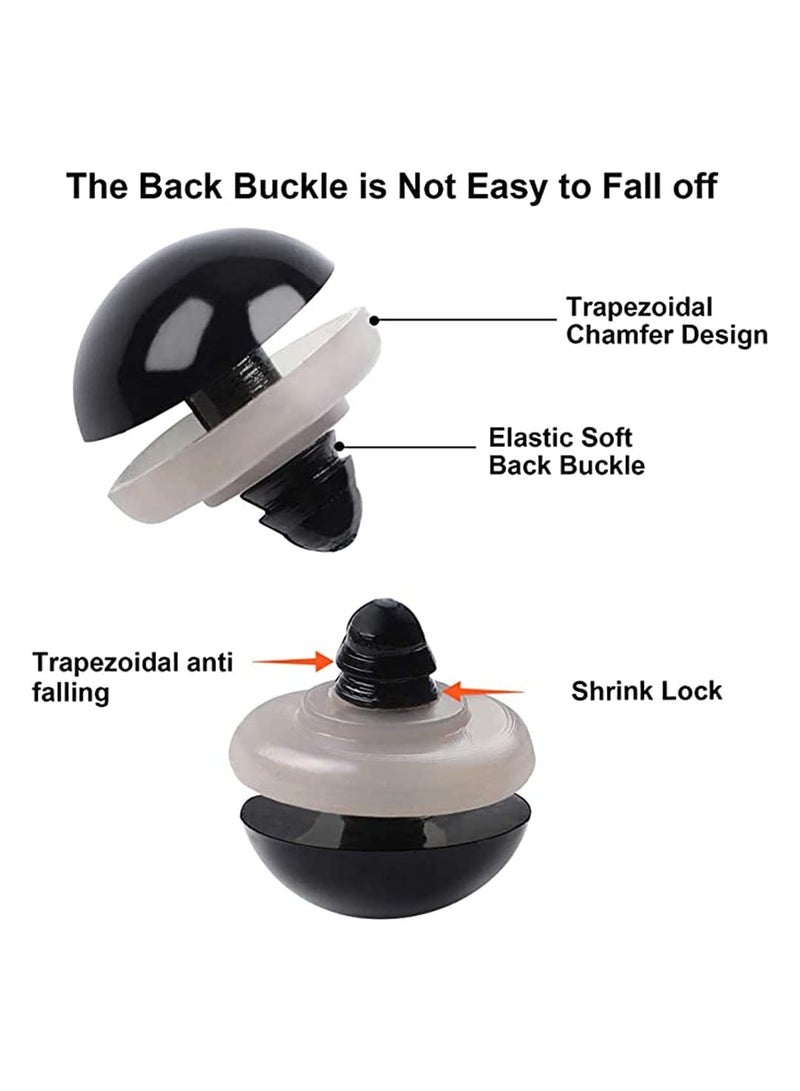 KASTWAVE 120 Pcs Plastic Safety Crochet Doll Eyes Bulk with Washers, for Crochet Crafts Washer Assorted Sizes for Doll, Plush Animal and Teddy Bear Puppet Craft Making (0.24 Inch/6 mm) - Image 5