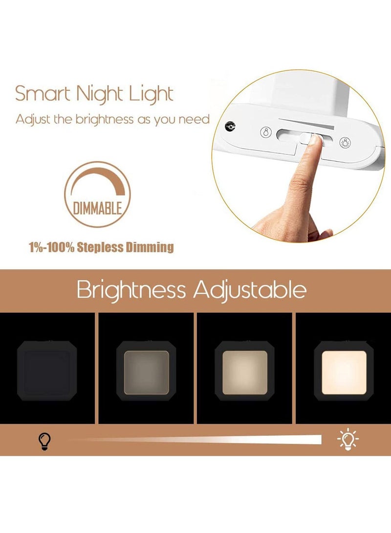 Stepless Dimmable Night Light, LED Nightlights Plug in Wall with Auto Dusk to Dawn Sensor, Brightness Adjustable for Kids, Bedroom, Bathroom, Hallway, Stair, Kitchen, Warm White -1 Pack  - Image 3
