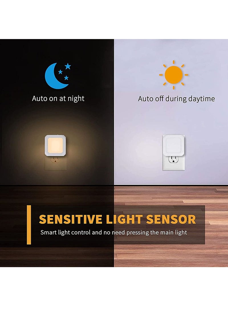 Stepless Dimmable Night Light, LED Nightlights Plug in Wall with Auto Dusk to Dawn Sensor, Brightness Adjustable for Kids, Bedroom, Bathroom, Hallway, Stair, Kitchen, Warm White -1 Pack  - Image 5
