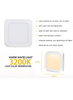Generic Stepless Dimmable Night Light, LED Nightlights Plug in Wall with Auto Dusk to Dawn Sensor, Brightness Adjustable for Kids, Bedroom, Bathroom, Hallway, Stair, Kitchen, Warm White -1 Pack  - Image 2