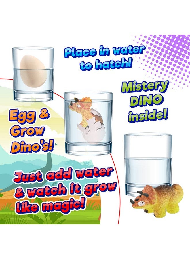 JA-RU Magic Grow Growing Dinosaur Toy (1 Egg Assorted) Surprise Hatching Dino Eggs in Water for Kids. Jurassic Party Favors Easter Basket Stuffers Pinata Fillers. 312-1A - Image 3
