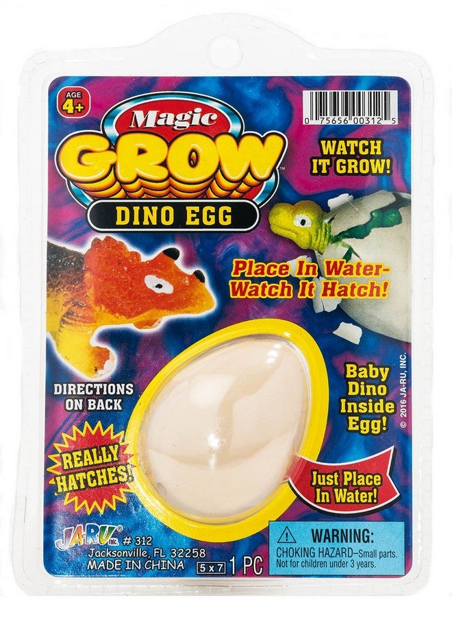 JA-RU Magic Grow Growing Dinosaur Toy (1 Egg Assorted) Surprise Hatching Dino Eggs in Water for Kids. Jurassic Party Favors Easter Basket Stuffers Pinata Fillers. 312-1A - Image 1