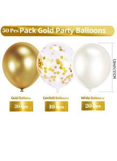 50-Piece  Golden and White Balloon Decoration Set for Birthday/Baby Shower/Anniversary Party - pzsku/Z68F5D6BFD7DC6262FF76Z/45/_/1627576948/db94cd51-d10d-4fca-b893-1420778ffee5