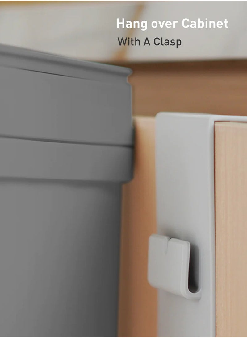 EKO PURO II SERIES | Mountable Compost Bin | Suitable For Kitchen Counter-Tops & Under Sinks | Fingerprint-Resistant | Matte Grey | 5L  - Image 2