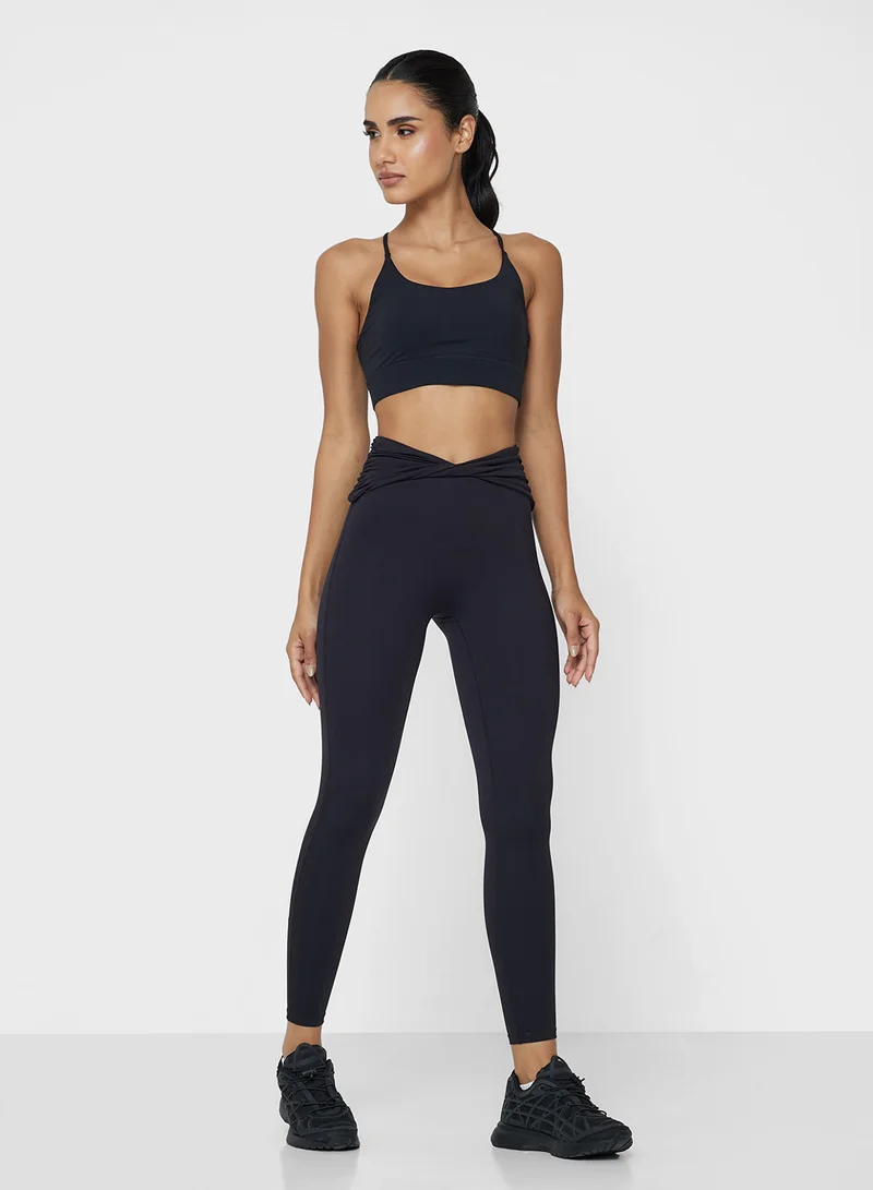 فورورد Ruched Overlap Waist Seamless Legging
