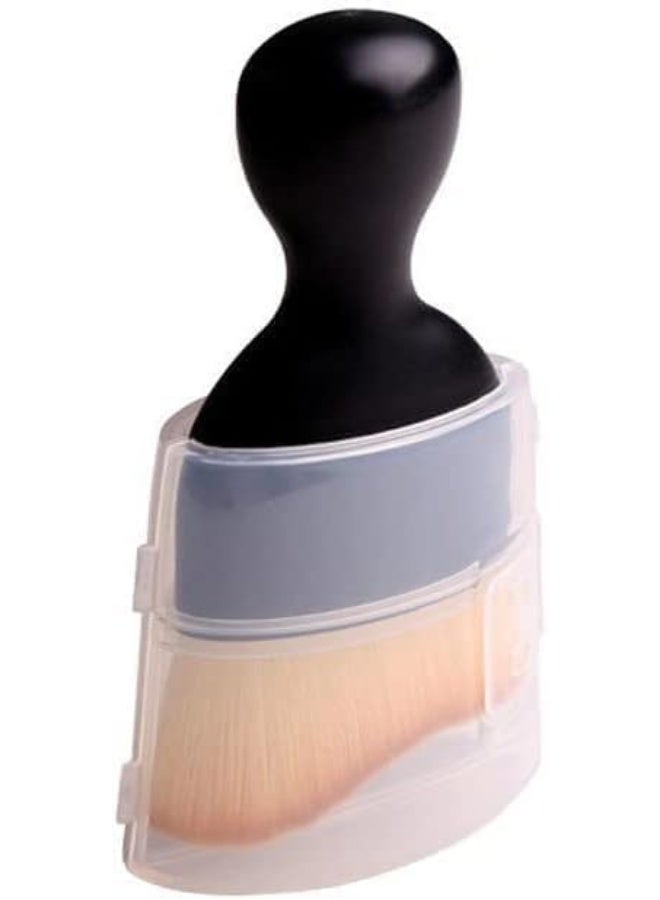 Car Interior Dust Brush, Soft Bristle Detailing Tool with Protective Cover, Black - Image 1