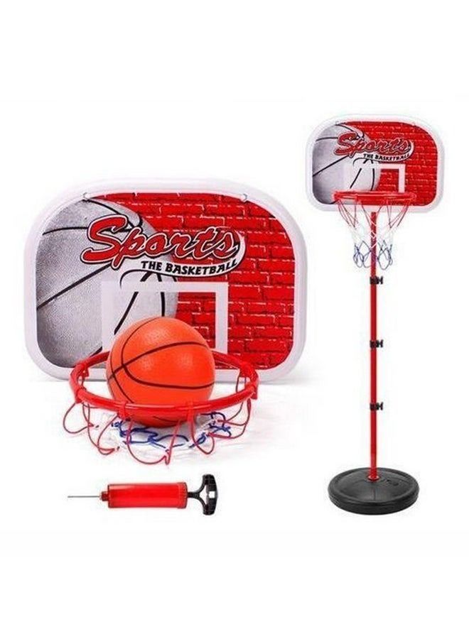 BLOOMING TIME HX Sports Basketball 5 Feet Height Adjustable Portable Basketball Set Hoop Stand Outdoor Indoor Kids