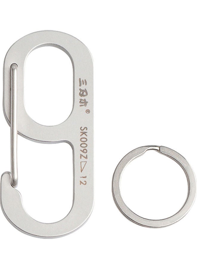 NIBEMINENT Carabiner Keychain Stainless Steel Pocket Tool For Backpacking Camping Hiking Fishing SK009Z 13.20*6.50*8.00cm  - Image 3