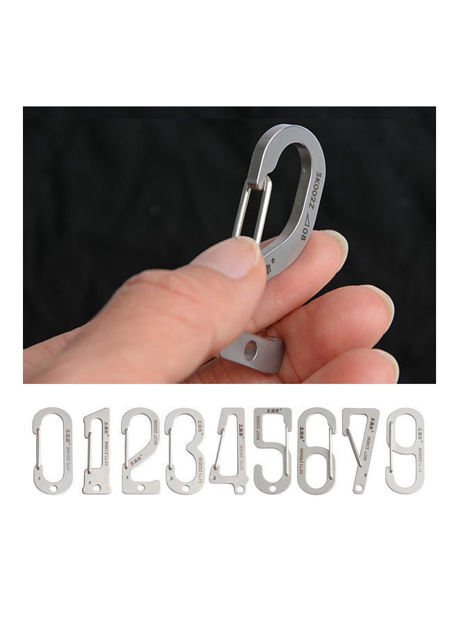 NIBEMINENT Carabiner Keychain Stainless Steel Pocket Tool For Backpacking Camping Hiking Fishing SK009Z 13.20*6.50*8.00cm  - Image 4