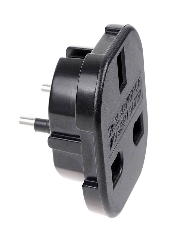 Uk To Eu Ac Plug Adapter Black