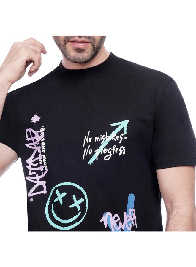 Coup Coup Men Printed Single Jersey T-Shirt 1000700 3XL - Black  - Image 2