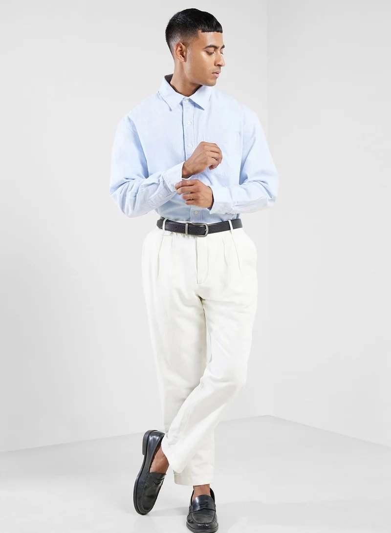 American Eagle Relaxed Fit Long Sleeve Buttondown Relaxed Shirt