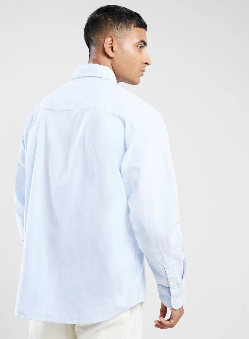 American Eagle Relaxed Fit Long Sleeve Buttondown Relaxed Shirt