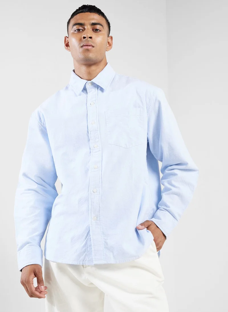 American Eagle Relaxed Fit Long Sleeve Buttondown Relaxed Shirt