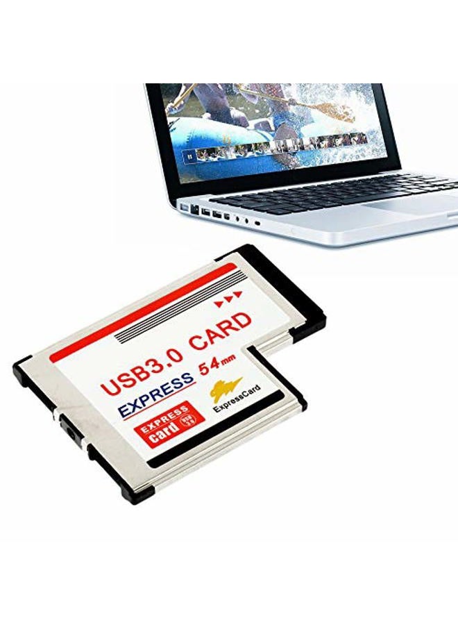 Mustpoint 5Gbps 2 Port Hidden Inside USB 3.0 HUB to Express Card ExpressCard 54mm Adapter - Image 1