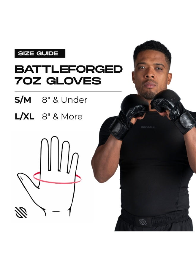 Sanabul  BATTLE FORGED 7 OZ MMA GLOVES BLACK - Image 4
