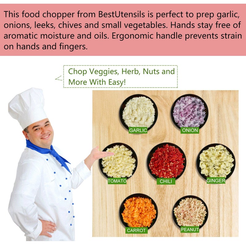 KAYCROWN Best Utensils Premium Stainless Steel Chopper And Dicer Chop Veggies Herbs And Nuts With Ease Black - Image 2