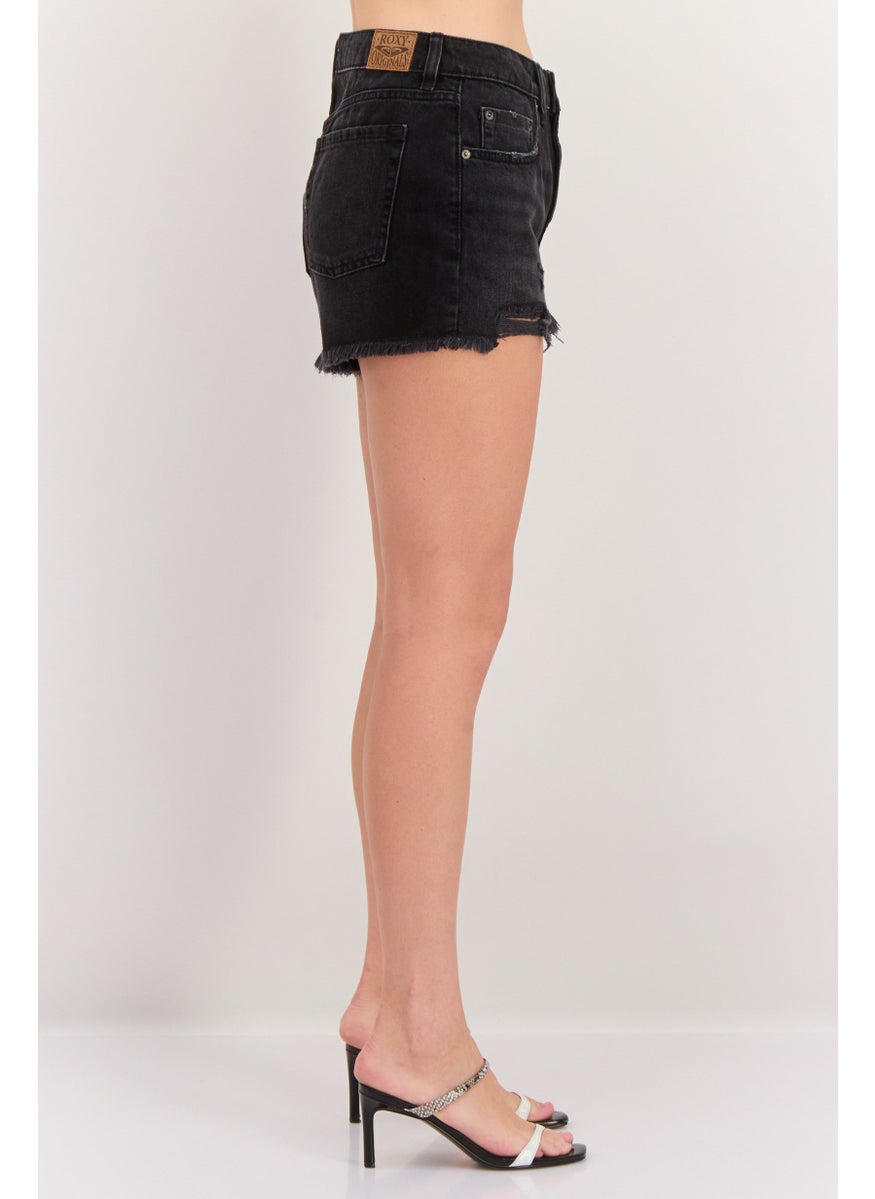 Women Washed Distress Denim Short, Black - pzsku/Z68F6422555110F12F6E3Z/45/_/1740495423/ea2e3620-b739-4705-bd86-b79782e1023b