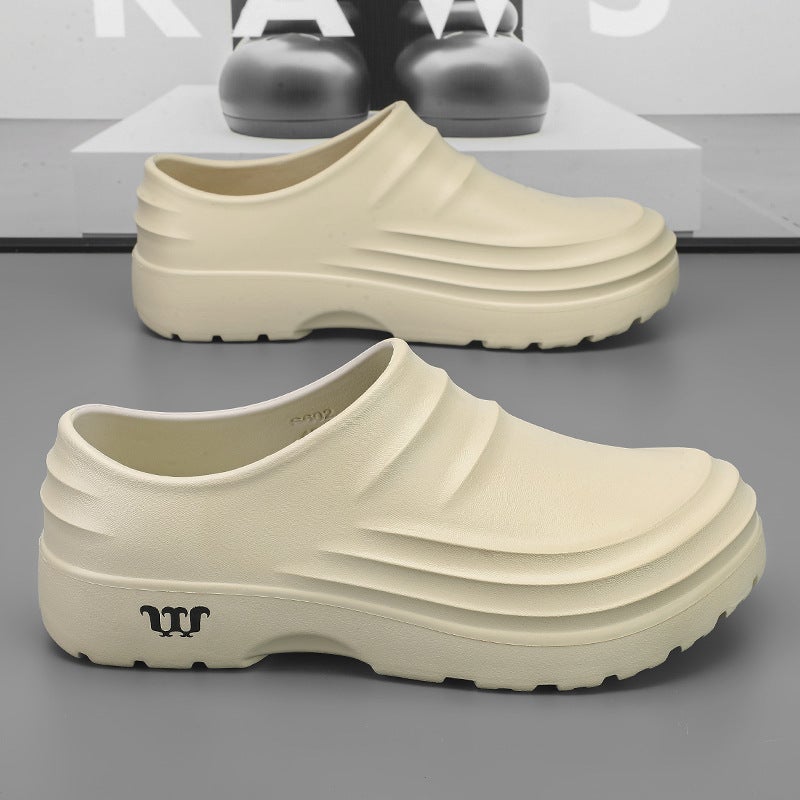 Chef Shoes Men'S Non-Slip Waterproof Oil-Proof Wear-Resistant Kitchen Special Labor Protection Soft Sole Work Shoes Large Size Shoes - Image 4