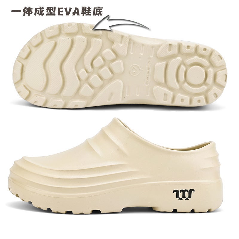 Chef Shoes Men'S Non-Slip Waterproof Oil-Proof Wear-Resistant Kitchen Special Labor Protection Soft Sole Work Shoes Large Size Shoes - Image 1