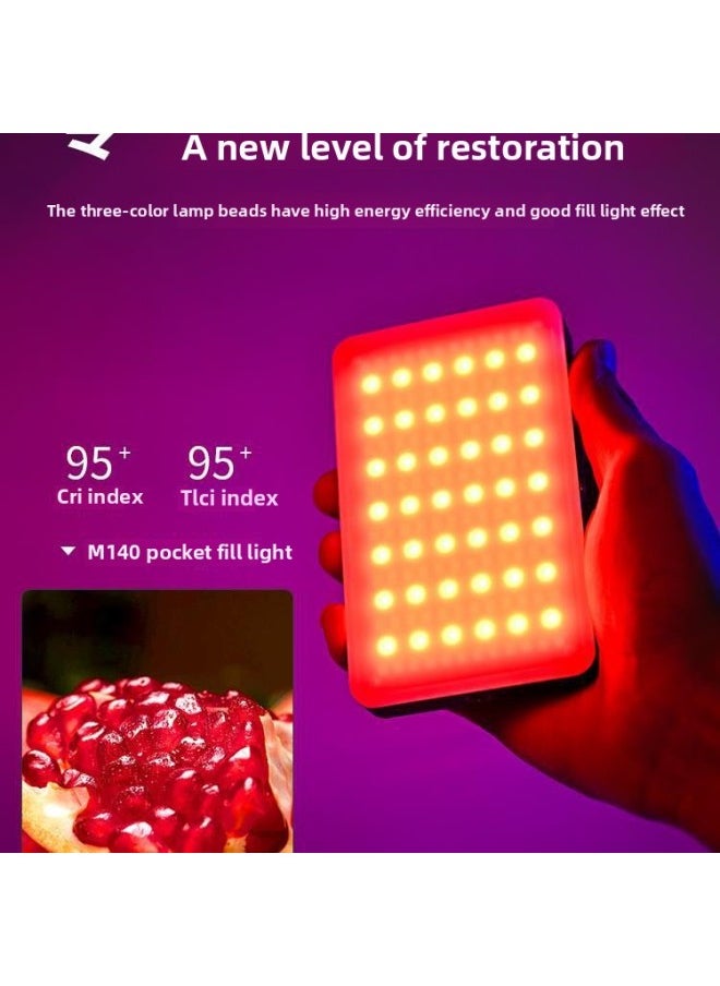 Generic - Mini Portable Fill Light Selfie Mobile Phone Live Photo Beauty Light RGB Full Color SLR Camera-Specifications:[three-tone Lighting] Standard Configuration - Image 1