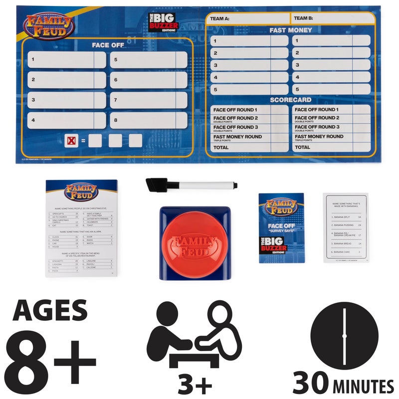SPIN MASTER Family Feud Blockbuster Edition, Movie Trivia Survey Showdown Board Game for Ages 12 & up - Image 2