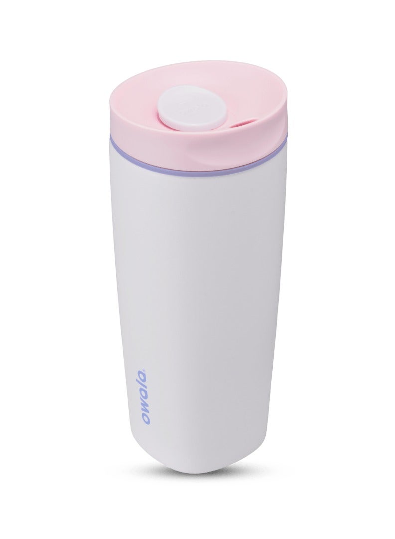Owala SmoothSip Slider Insulated Stainless Steel Coffee Tumbler, Reusable Iced Coffee Cup, Hot Coffee Travel Mug, BPA Free 20oz - Image 1