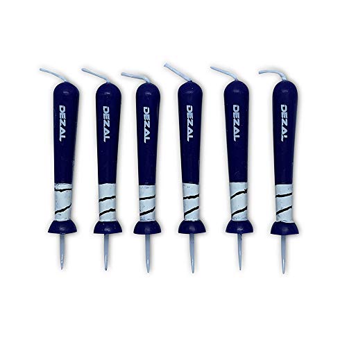 DEZAL Blue Baseball Bat and Softball Bat Candles -6 pack for Baseball Birthday Party Supplies and Decorations – Cupcake and Birthday Cake Topper Candles for Softball Fastpitch and Baseball fans (Navy) - Image 4