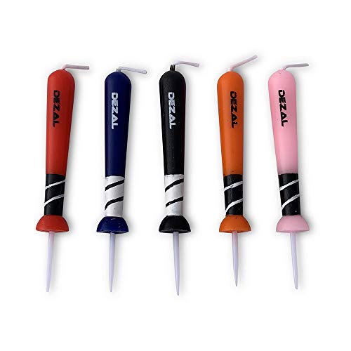 DEZAL Blue Baseball Bat and Softball Bat Candles -6 pack for Baseball Birthday Party Supplies and Decorations – Cupcake and Birthday Cake Topper Candles for Softball Fastpitch and Baseball fans (Navy) - Image 2