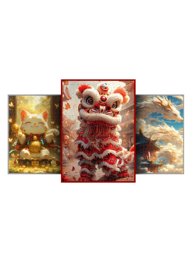 Deai Crooked National Tide Jigsaw Puzzle 1000 Pieces Adult Puzzle Decompression Assembled Toys Dongguan Original Explosions Direct Sales-Color:【puzzle 1000 Pieces-guochao Series】 Yi Flying Dragon In The Sky - Image 5