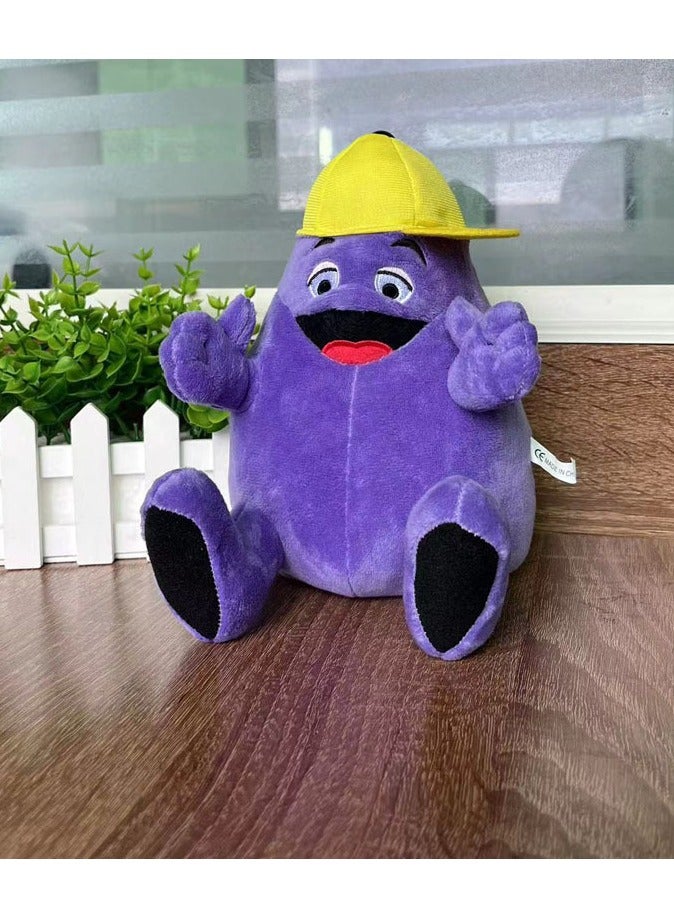 HALAMODO Grimace Plush,Grimace Shake Yellow Hat Plush Toy,Stuffed Animal Toy Game Doll Toy Fans Anime Great Gift for Boys and Girls - Image 5