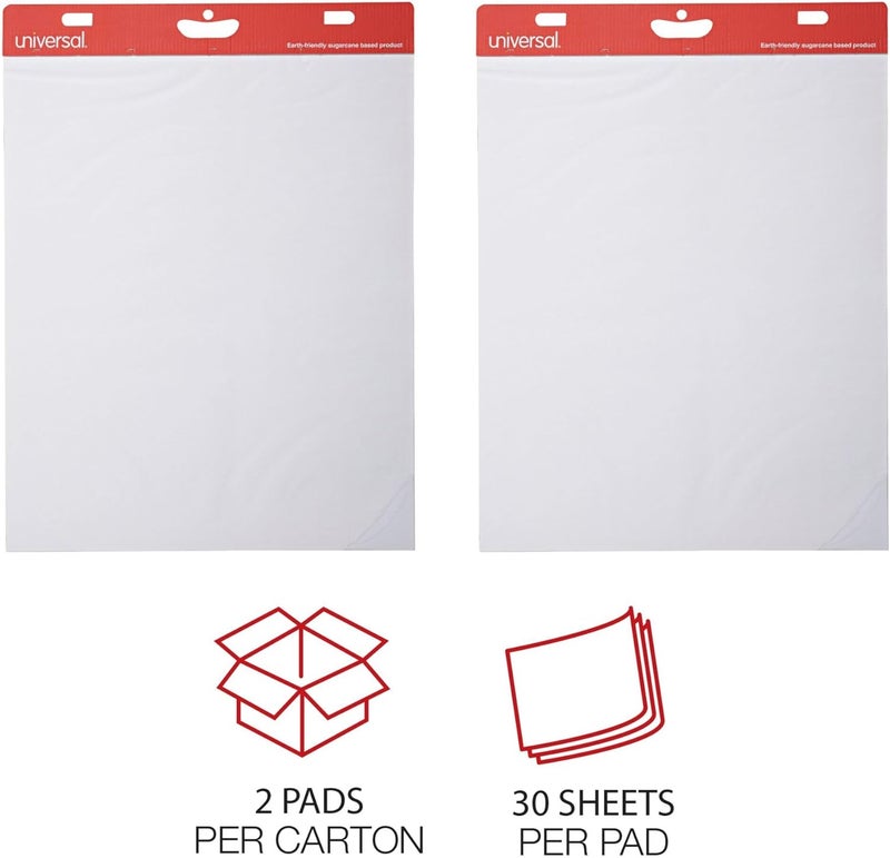 Universal 35603 Self Stick Easel Pads, Unruled, 25 x 30, White, 2 30 Sheet Pads/Carton - Image 4