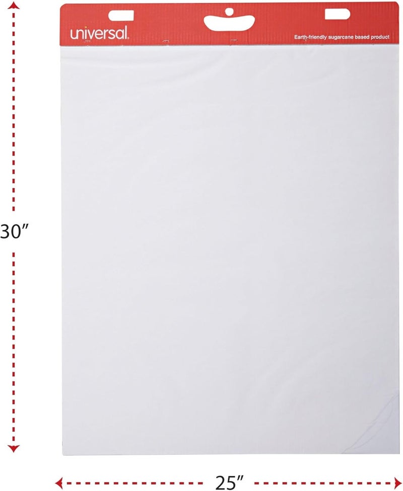 Universal 35603 Self Stick Easel Pads, Unruled, 25 x 30, White, 2 30 Sheet Pads/Carton - Image 2