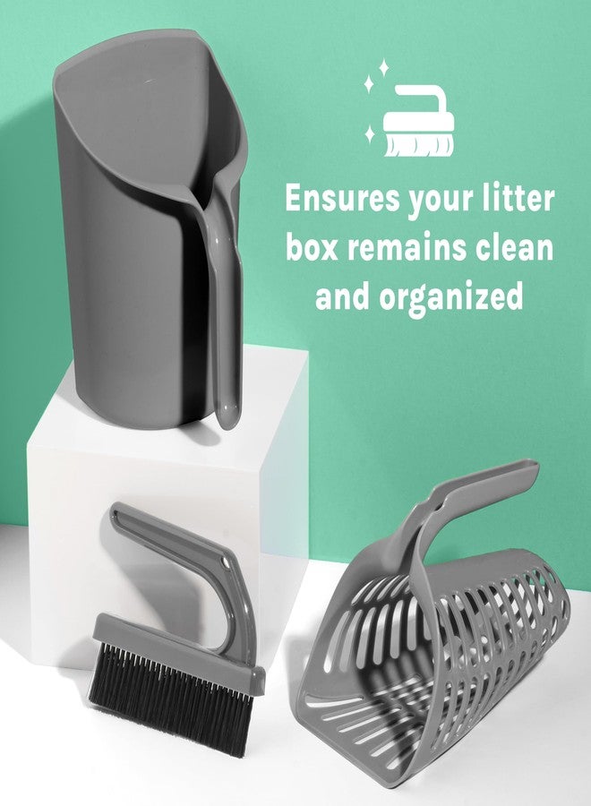 Kitty City Infinity Cat Litter Scoop with Holder – Non-Stick Aluminum Litter Sifter & Deep Shovel, Ergonomic Handle, Easy Clean Poop Scooper for Cats - Image 5
