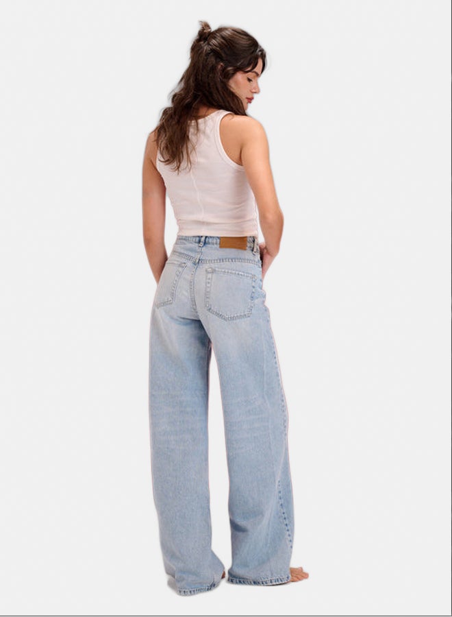 TGS Snow Light Blue Flared Leg Women Jeans - Image 3