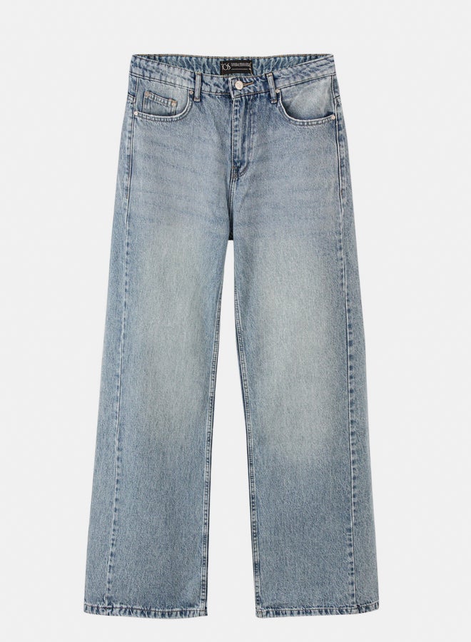 TGS Snow Light Blue Flared Leg Women Jeans - Image 2