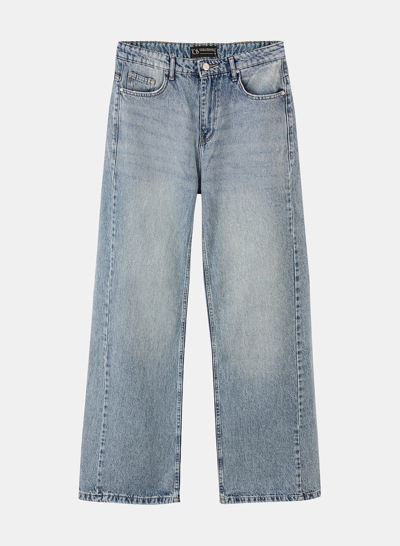 TGS Snow Light Blue Flared Leg Women Jeans - Image 3