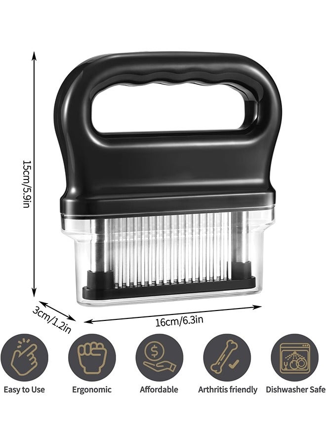 General Meat Tenderizer with 48 Stainless Steel Ultra Sharp Needle Blades, Kitchen Cooking Tool Best for Tenderizing, BBQ, Marinade  - Image 4