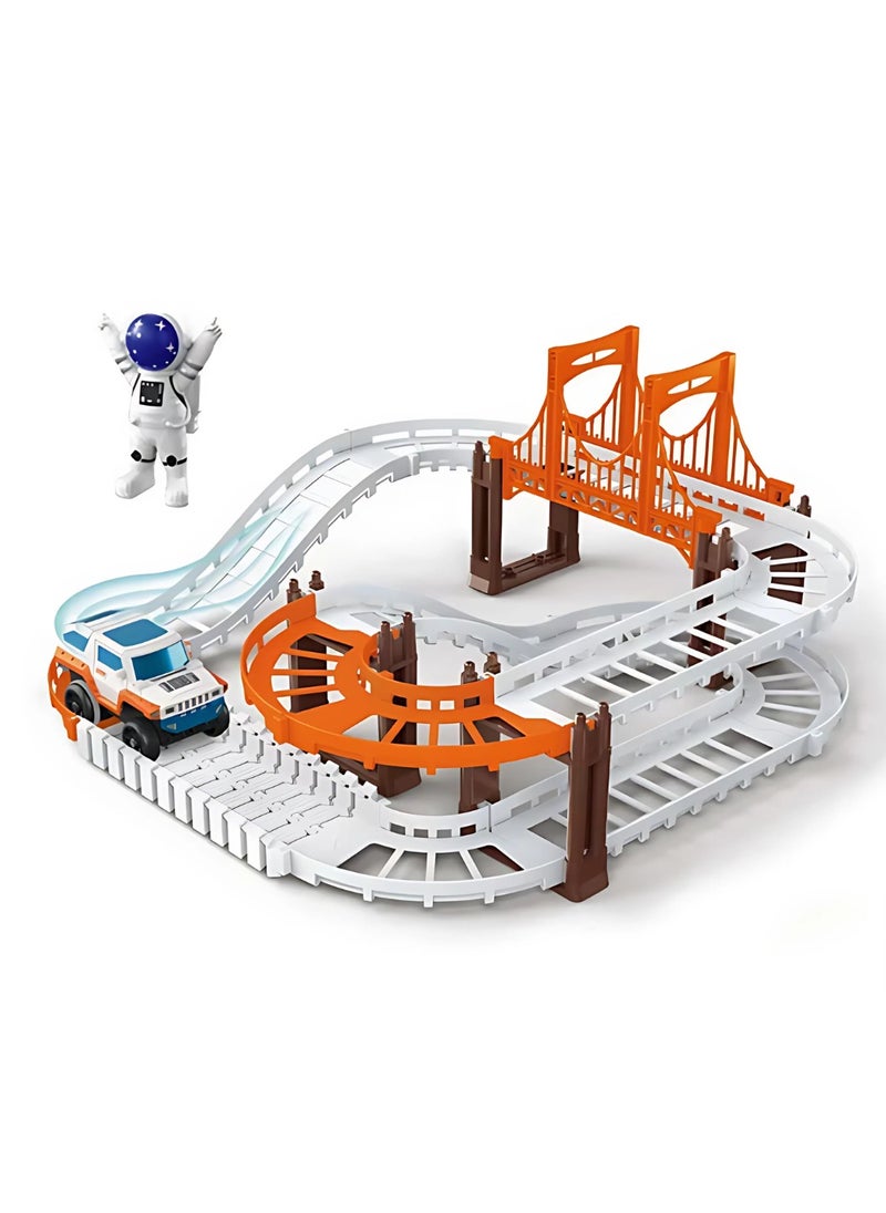 Earss Space Track and Vehicle Playset for Kids – Educational Space-Themed Imaginative Play Set with Tracks, Vehicles, and 1 Astronaut Doll – STEM Toy for Boys and Girls Ages 2 to 10 – Fun Preschool Learning Activity and Gift  - Image 1