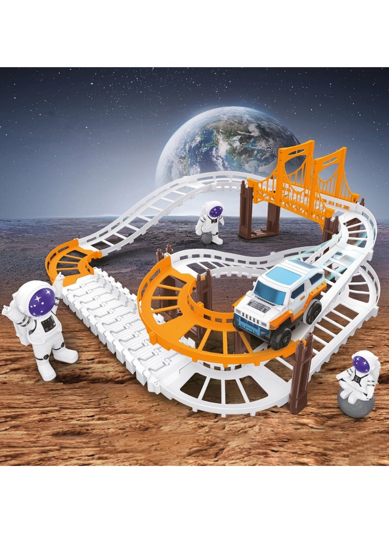Earss Space Track and Vehicle Playset for Kids – Educational Space-Themed Imaginative Play Set with Tracks, Vehicles, and 1 Astronaut Doll – STEM Toy for Boys and Girls Ages 2 to 10 – Fun Preschool Learning Activity and Gift  - Image 2