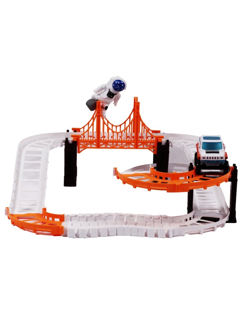 Earss Space Track and Vehicle Playset for Kids – Educational Space-Themed Imaginative Play Set with Tracks, Vehicles, and 1 Astronaut Doll – STEM Toy for Boys and Girls Ages 2 to 10 – Fun Preschool Learning Activity and Gift  - Image 3