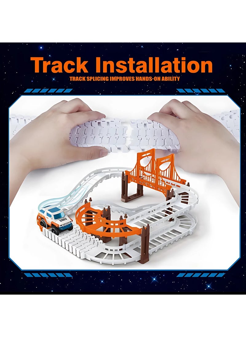 Earss Space Track and Vehicle Playset for Kids – Educational Space-Themed Imaginative Play Set with Tracks, Vehicles, and 1 Astronaut Doll – STEM Toy for Boys and Girls Ages 2 to 10 – Fun Preschool Learning Activity and Gift  - Image 5
