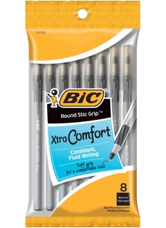 BIC Round Stic Grip Xtra Comfort Black Ballpoint Pens, Medium Point (1.2mm), 8-Count Pack, Perfect Writing Pens With Soft Grip for Superb Comfort and Control - pzsku/Z68F6CEA8699CF3A02C9EZ/45/_/1731077990/d4cf4ee8-cf48-4879-b1af-ab677b0cd5f0