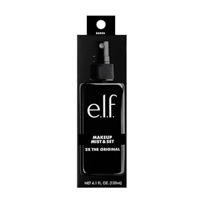 elf e.l.f. Makeup Mist & Set - Large Lightweight, Long Lasting, All-Day Wear Revitalizes, Refreshes, Hydrates, Soothes Infused with Aloe, Green Tea and Cucumber 4 Fl Oz - Image 4