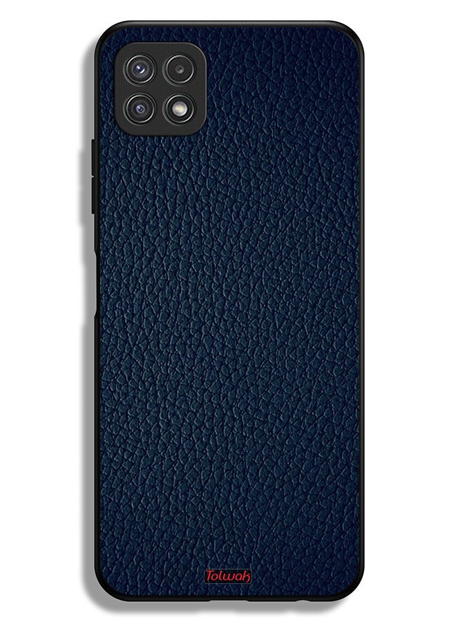 Tolwak Samsung Galaxy A22 5G Protective Case Cover Leather Pattern - Image 1