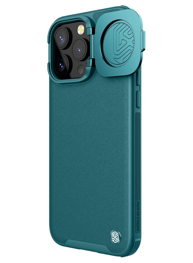 Nillkin CamShield Prop Leather Magnetic Series Cover Case Designed For Apple iPhone 15 Pro Max - Exuberant Green - Image 3